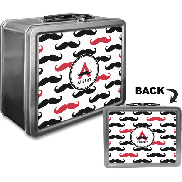 Mustache Print Custom Lunch Box / Tin Approval