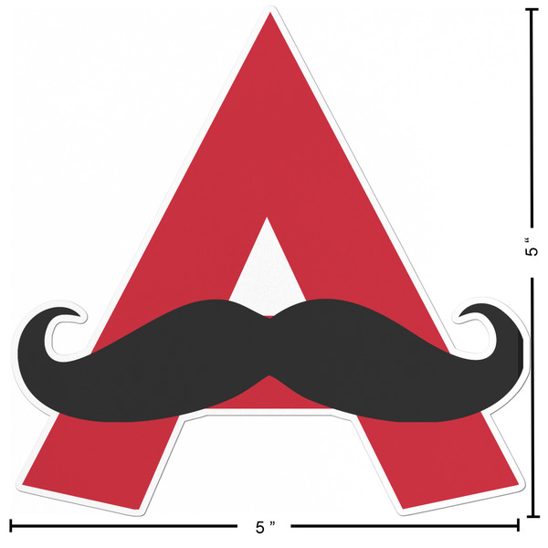 Mustache Print Custom Shape Iron On Patches - L - APPROVAL
