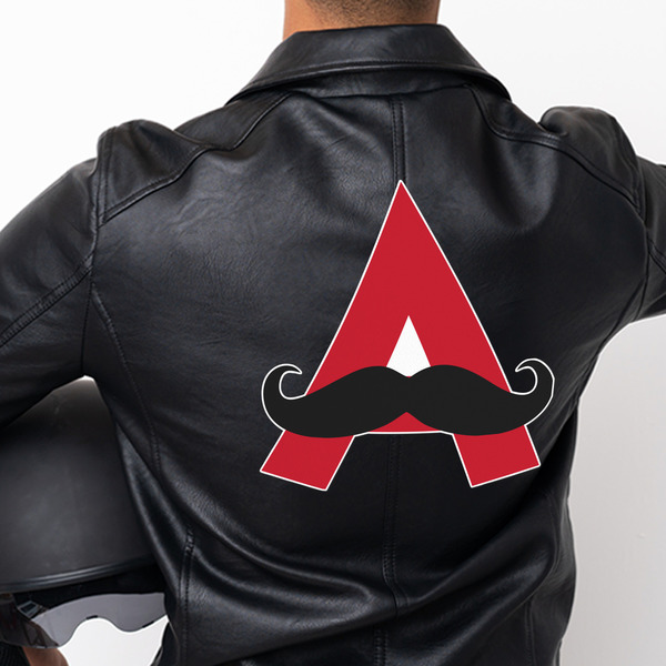 Mustache Print Custom Shape Iron On Patches - XXXL - APPROVAL