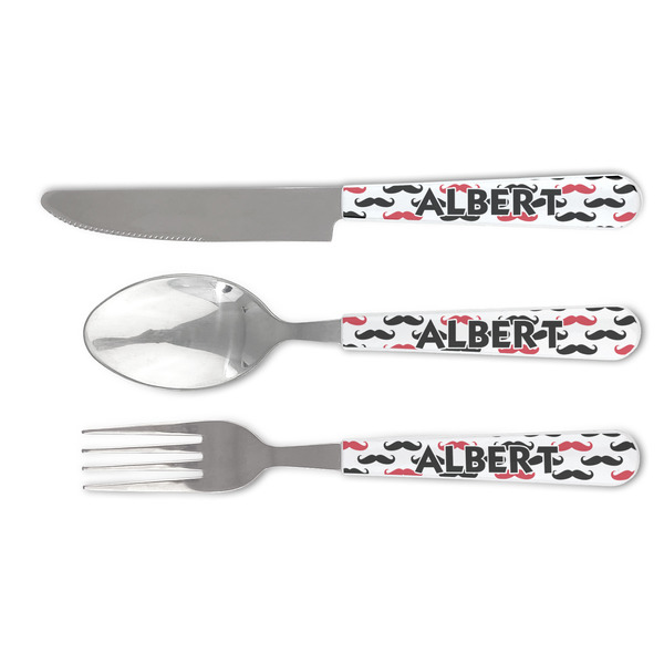 Custom Mustache Print Cutlery Set (Personalized)