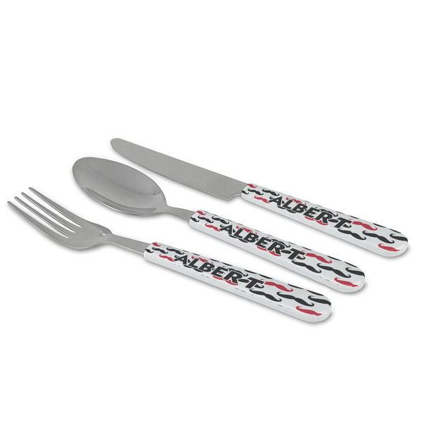 Mustache Print Cutlery Set - MAIN