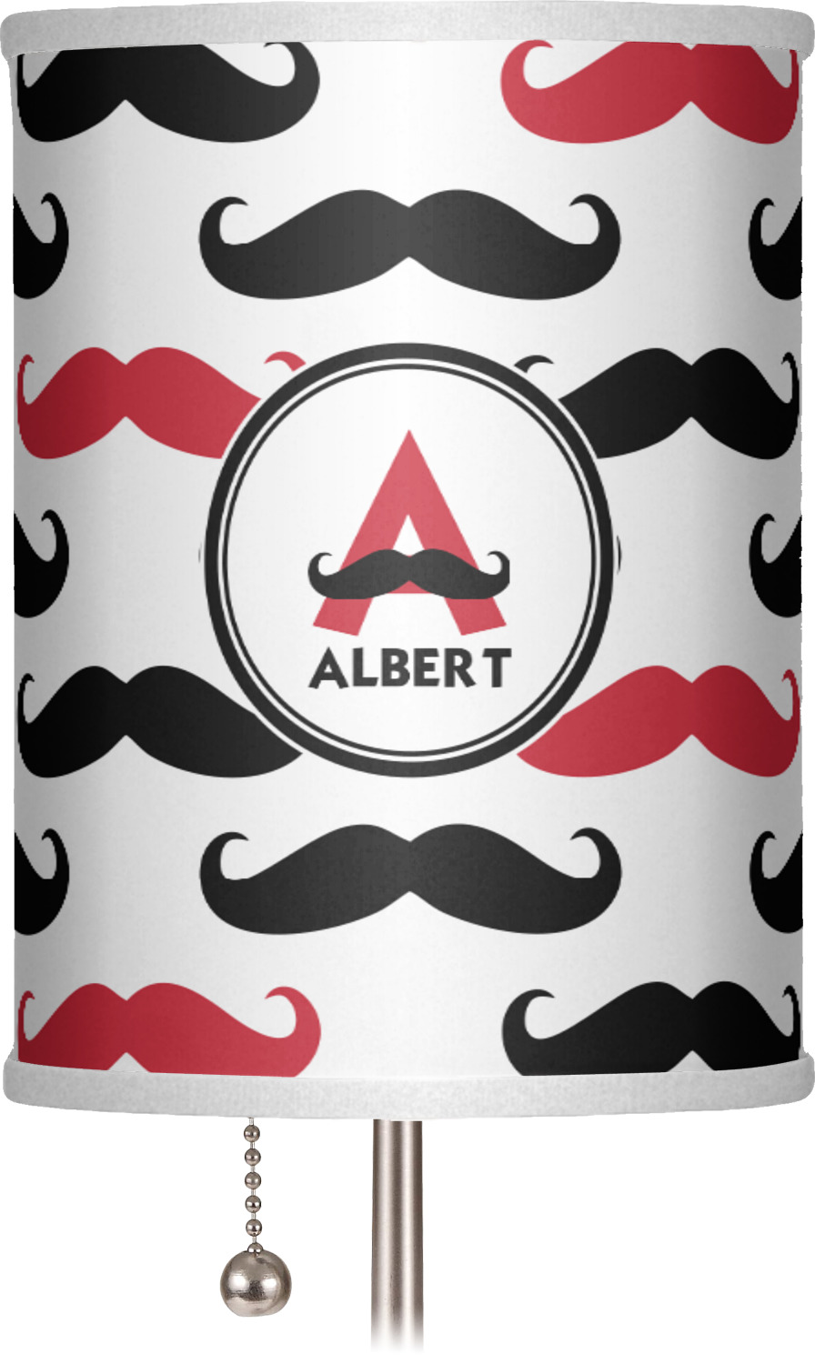 Mustache Print 7" Drum Lamp Shade (Personalized) YouCustomizeIt