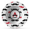 Mustache Print Plastic Bowl - Microwave Safe - Composite Polymer (Personalized)