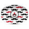 Mustache Print Plastic Platter - Microwave & Oven Safe Composite Polymer (Personalized)