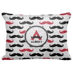 Mustache Print Decorative Baby Pillowcase - 16"x12" (Personalized)
