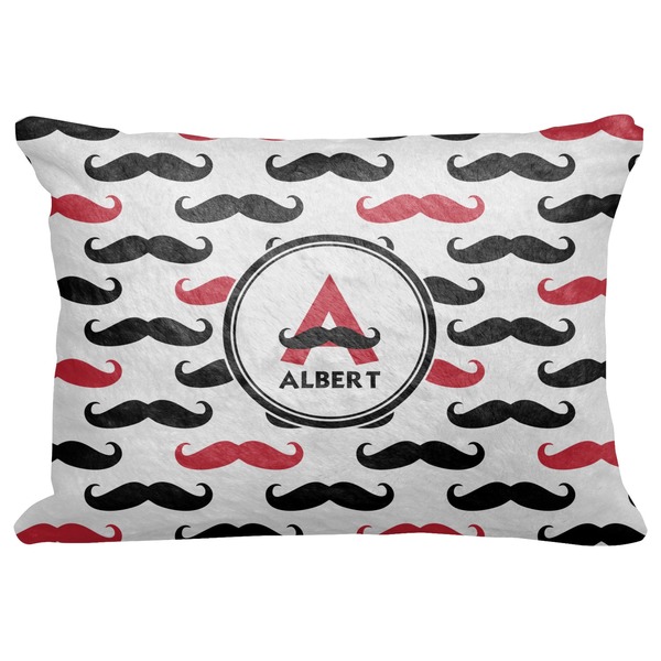 Custom Mustache Print Decorative Baby Pillowcase - 16"x12" (Personalized)