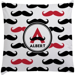 Mustache Print Decorative Pillow Case (Personalized)