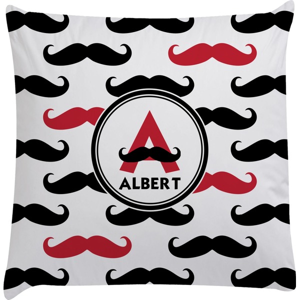 Custom Mustache Print Decorative Pillow Case (Personalized)