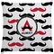 Mustache Print Decorative Pillow Case (Personalized)