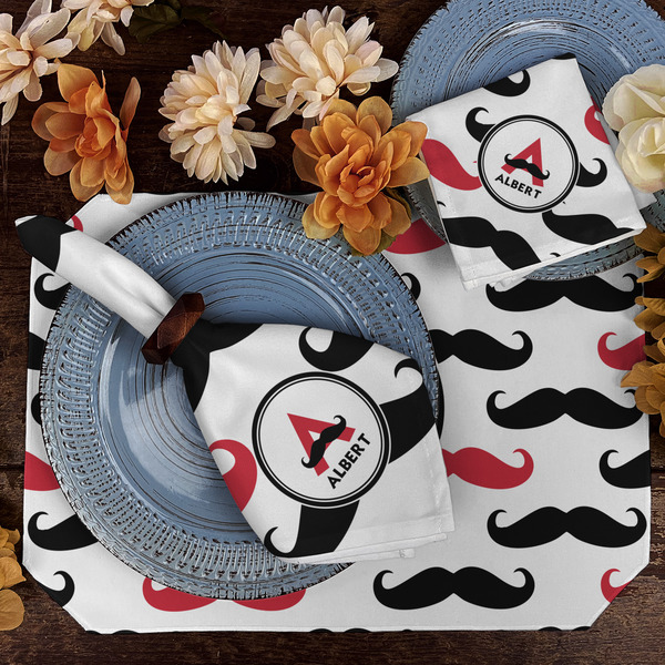 Mustache Print Dining Set