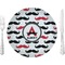 Mustache Print 10" Glass Lunch / Dinner Plates - Single or Set (Personalized)