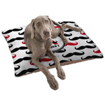 Mustache Print Dog Bed - Large w/ Name and Initial