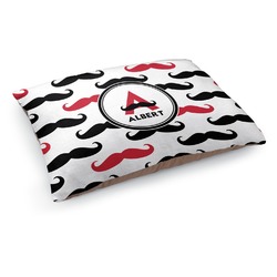 Mustache Print Dog Bed - Medium w/ Name and Initial