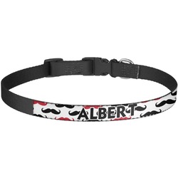 Mustache Print Dog Collar - Large (Personalized)