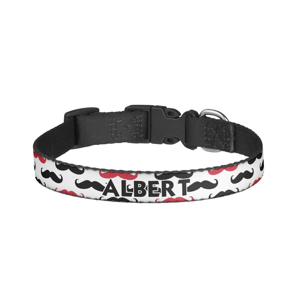 Custom Mustache Print Dog Collar - Small (Personalized)