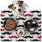 Mustache Print Dog Food Mat - Medium LIFESTYLE