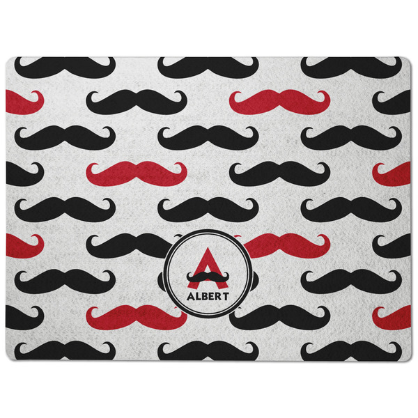 Mustache Print Dog Food Mat - Medium without bowls