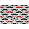 Mustache Print Dog Food Mat - Small without bowls
