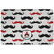 Mustache Print Dog Food Mat w/ Name and Initial