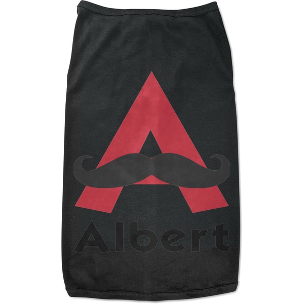 Custom Mustache Print Black Pet Shirt - XL (Personalized)