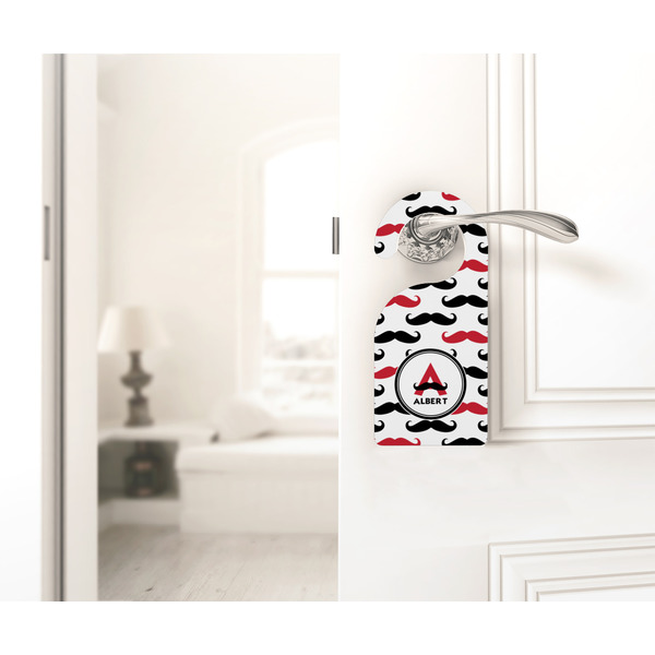 Mustache Print Door Hanger - LIFESTYLE