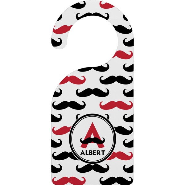 Custom Mustache Print Door Hanger (Personalized)