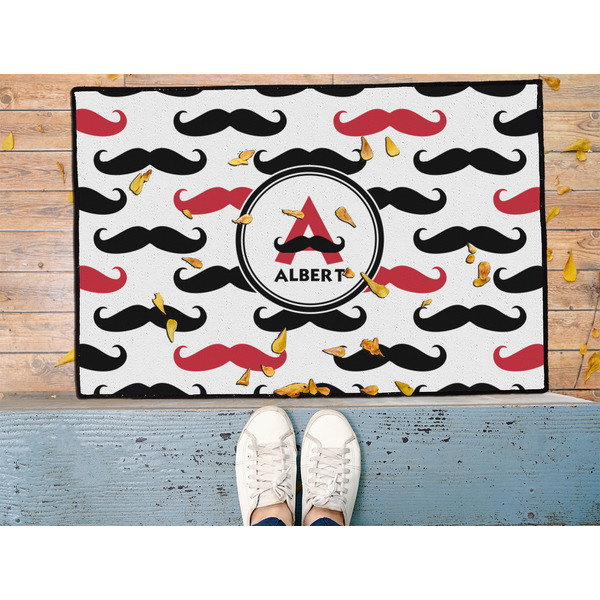Mustache Print Door Mat - LIFESTYLE (Med)