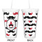 Mustache Print Double Wall Tumbler with Straw - Approval