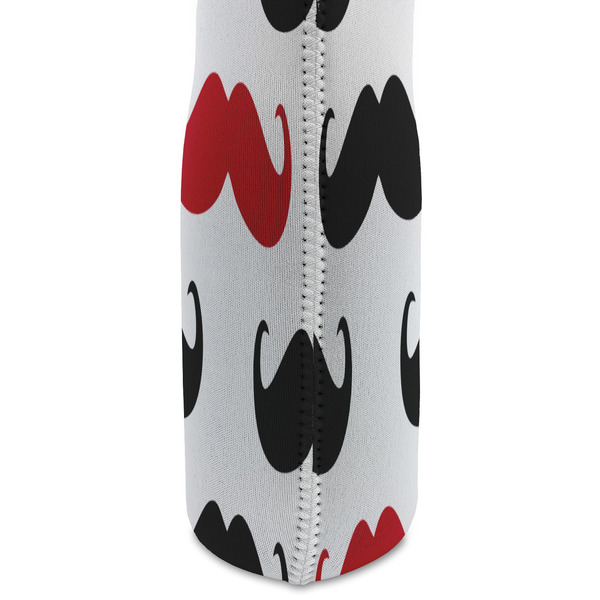 Mustache Print Double Wine Tote - DETAIL 2 (new)