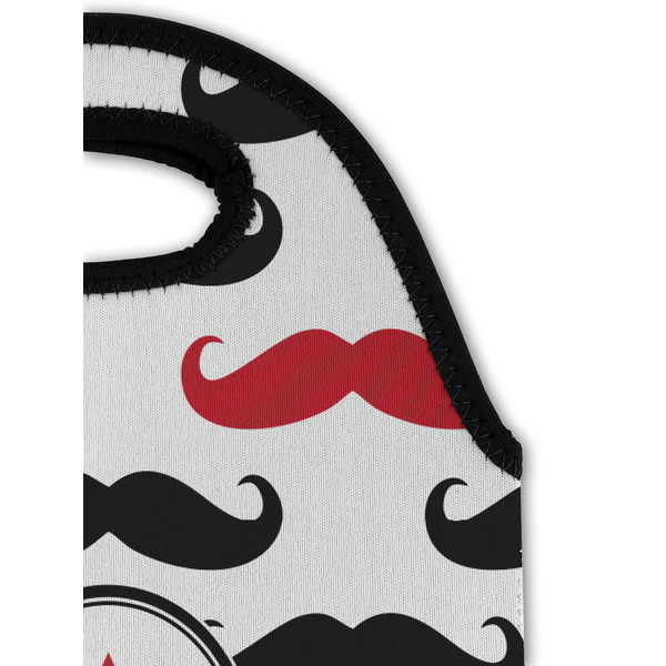 Mustache Print Double Wine Tote - Detail 1 (new)