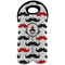 Mustache Print Double Wine Tote - Front (new)