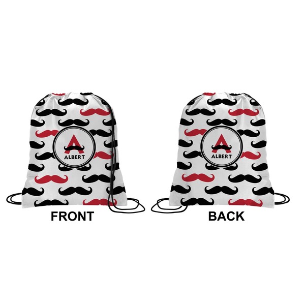 Mustache Print Drawstring Backpack