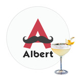 Mustache Print Printed Drink Topper (Personalized)