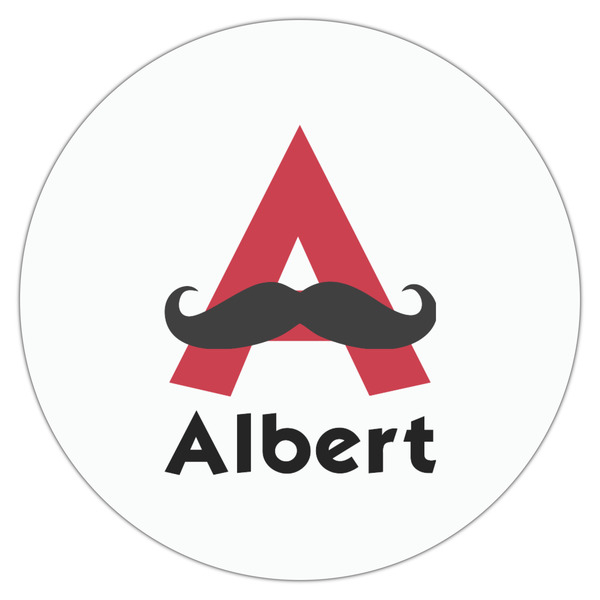 Mustache Print Drink Topper - Large - Single