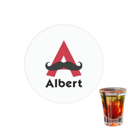 Mustache Print Printed Drink Topper - 1.5" (Personalized)