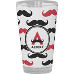 Mustache Print Pint Glass - Full Color (Personalized)