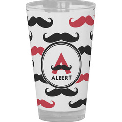 Mustache Print Pint Glass - Full Color (Personalized)