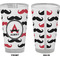 Mustache Print Pint Glass - Full Color - Front & Back Views