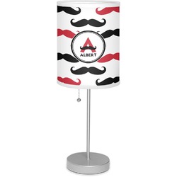 Mustache Print 7" Drum Lamp with Shade (Personalized)