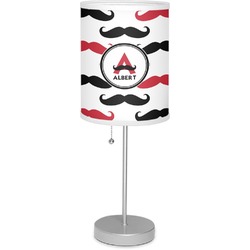 Mustache Print Lamp with Drum Shade (Personalized)