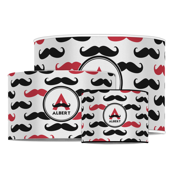 Mustache Print Drum Lampshades - MAIN