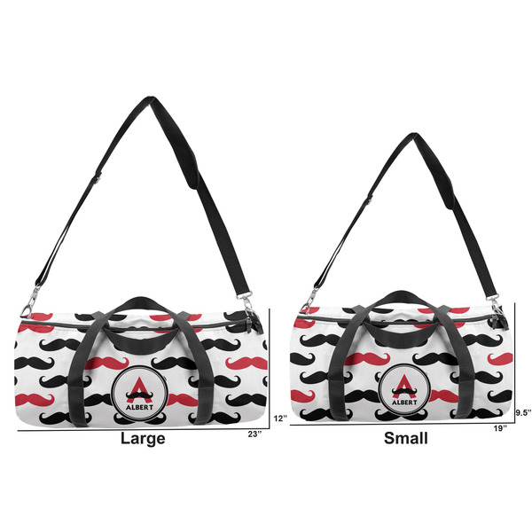 Mustache Print Duffle Bag Small and Large