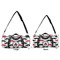 Mustache Print Duffle Bag Small and Large