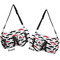 Mustache Print Duffle bag small front and back sides