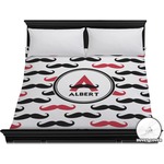 Mustache Print Duvet Cover - King (Personalized)