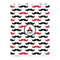 Mustache Print Duvet Cover - Twin - Front