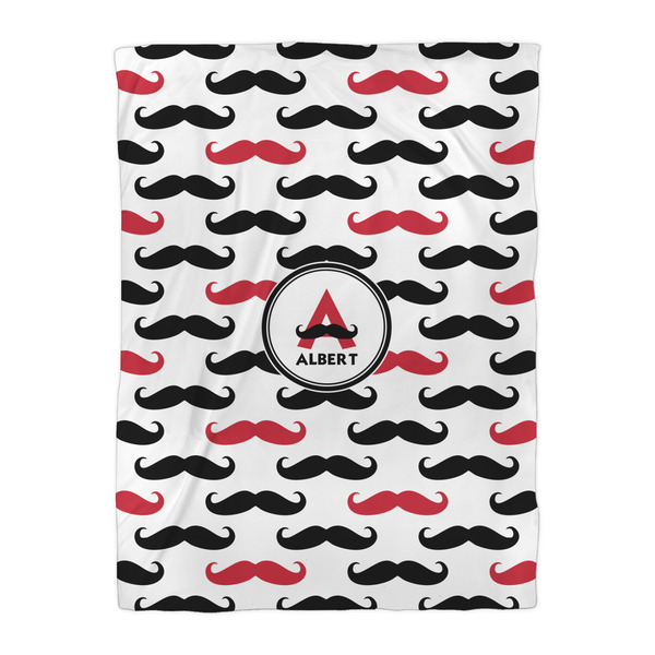 Mustache Print Duvet Cover - Twin XL - Front