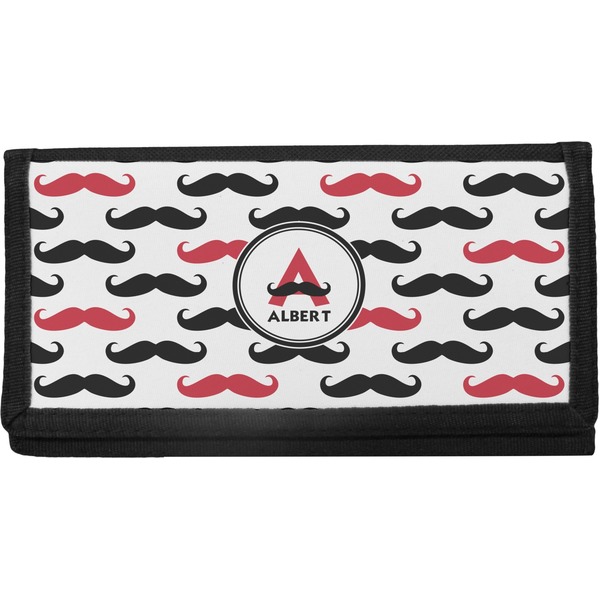 Custom Mustache Print Canvas Checkbook Cover (Personalized)
