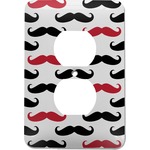 Mustache Print Electric Outlet Plate
