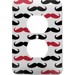 Mustache Print Electric Outlet Plate